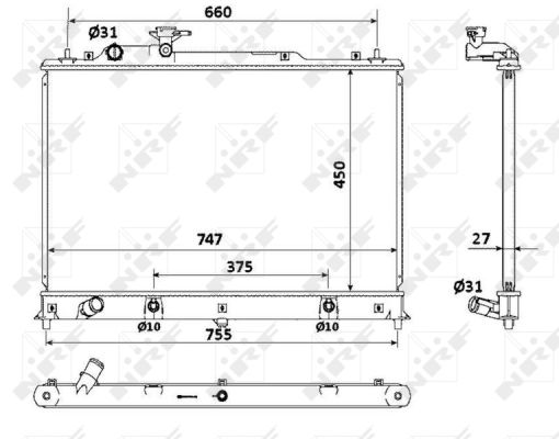 Radiator, racire motor 53904 NRF