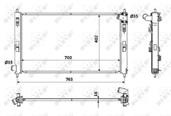 Radiator, racire motor 53906 NRF