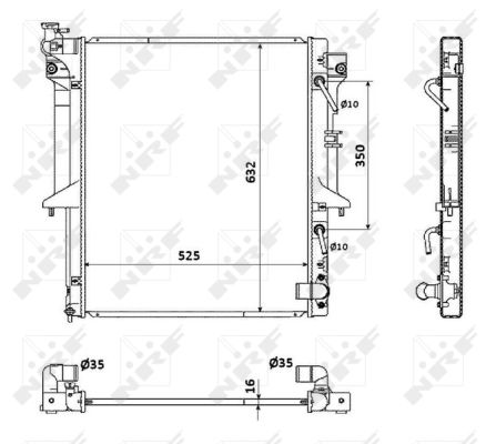 Radiator, racire motor 53909 NRF