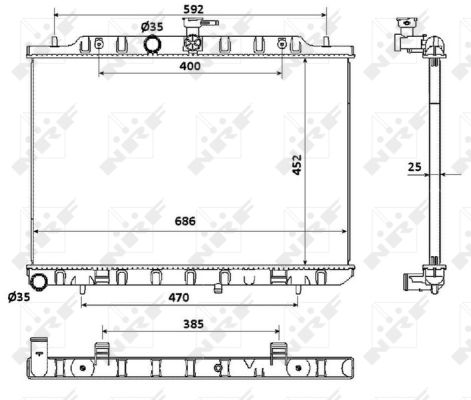 Radiator, racire motor 53911 NRF