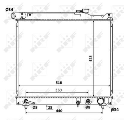 Radiator, racire motor 53912 NRF