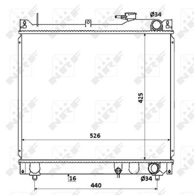 Radiator, racire motor 53913 NRF