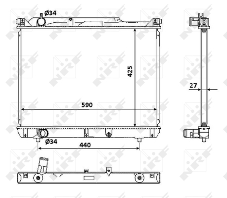 Radiator, racire motor 53916 NRF