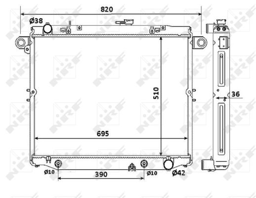 Radiator, racire motor 53919 NRF