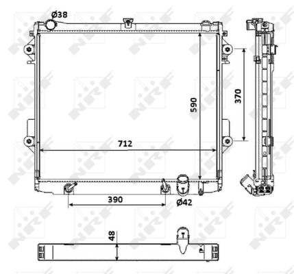 Radiator, racire motor 53923 NRF