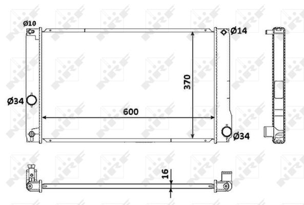 Radiator, racire motor 53926 NRF