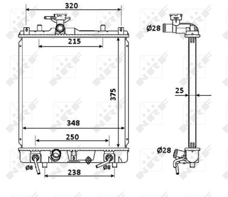 Radiator, racire motor 53927 NRF