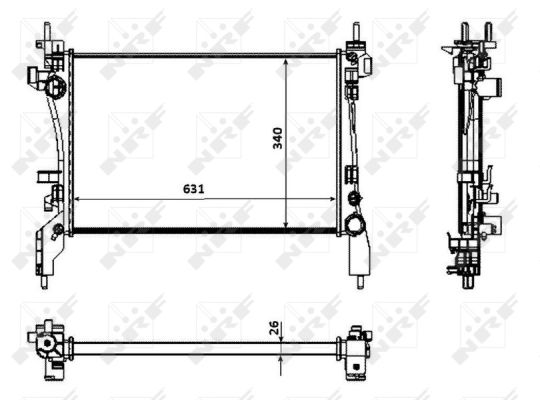 Radiator, racire motor 53934 NRF