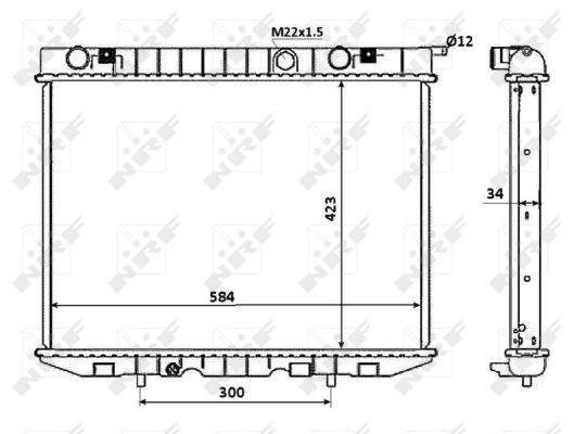 Radiator, racire motor 53940 NRF