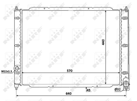 Radiator, racire motor 53944 NRF