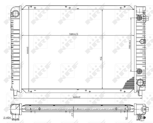 Radiator, racire motor 53953 NRF