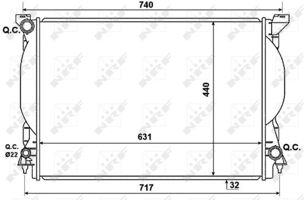 Radiator, racire motor 53957 NRF