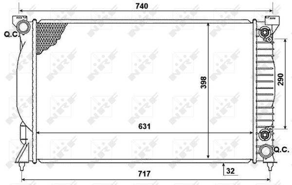 Radiator, racire motor 53958 NRF