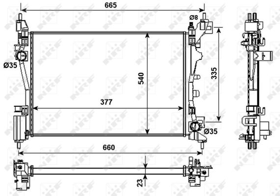 Radiator, racire motor 53981 NRF