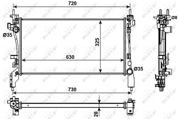 Radiator, racire motor 53982 NRF