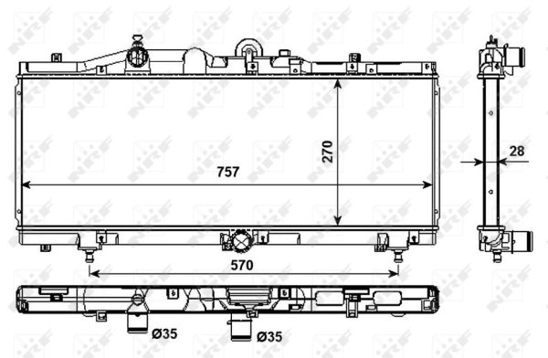 Radiator, racire motor 53983 NRF