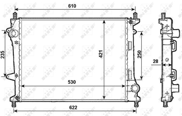 Radiator, racire motor 53987 NRF