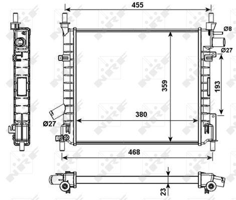 Radiator, racire motor 53989 NRF