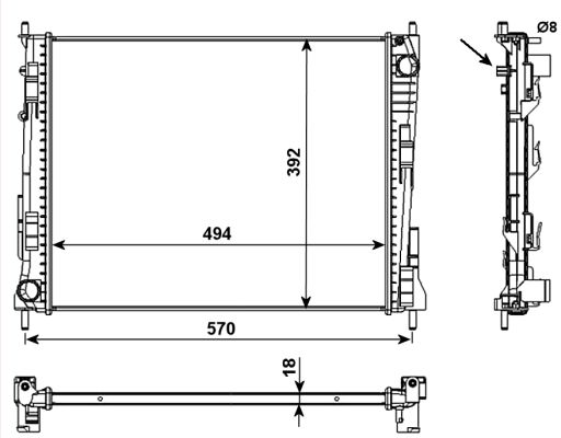 Radiator, racire motor 53992 NRF