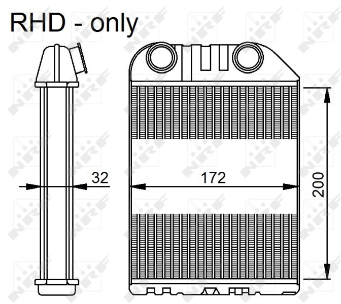 Schimbator caldura, incalzire habitaclu 54286 NRF