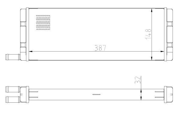 Schimbator caldura, incalzire habitaclu 54408 NRF