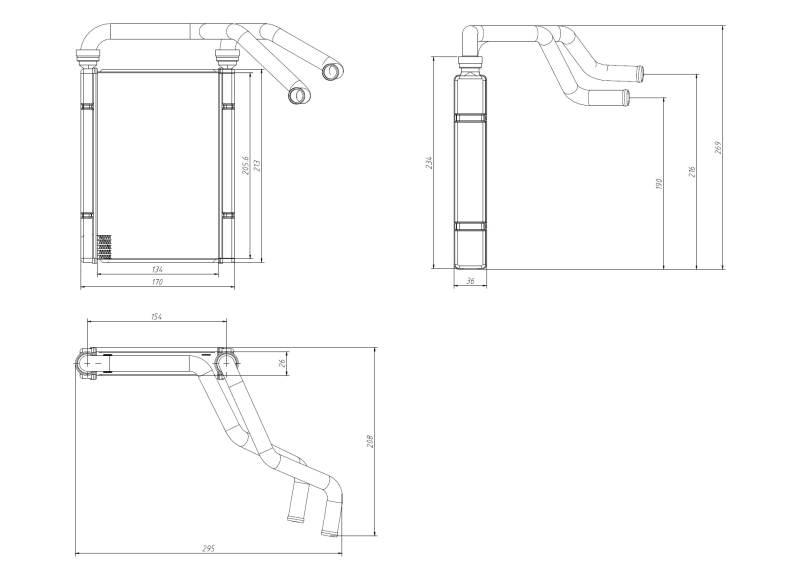 Schimbator caldura, incalzire habitaclu 54435 NRF