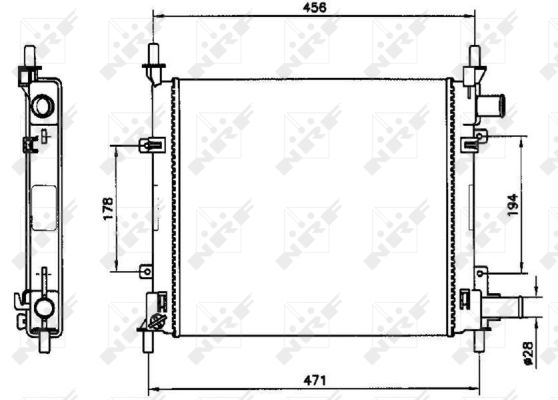 Radiator, racire motor 54601 NRF