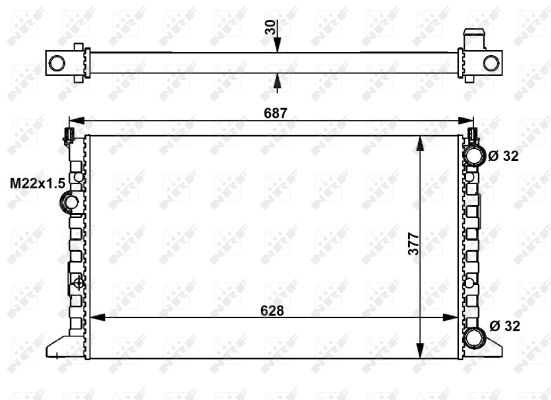 Radiator, racire motor 54657 NRF