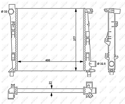 Radiator, racire motor 54717 NRF