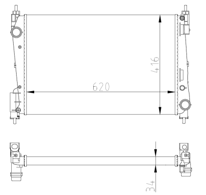 Radiator, racire motor 54752A NRF