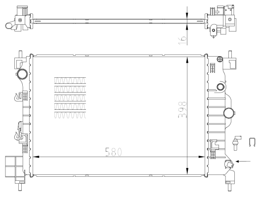 Radiator, racire motor 550003 NRF