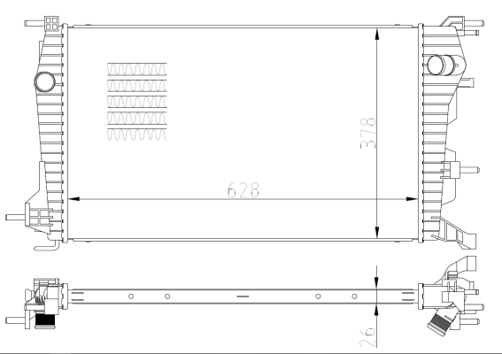 Radiator, racire motor 550004 NRF