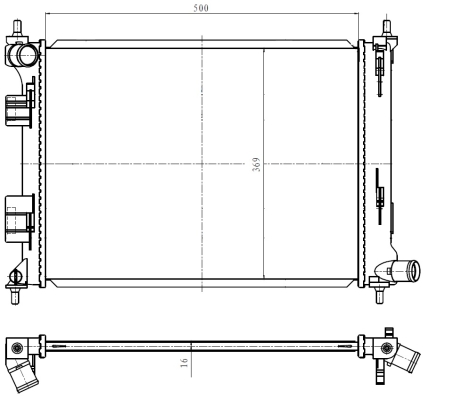 Radiator, racire motor 550010 NRF