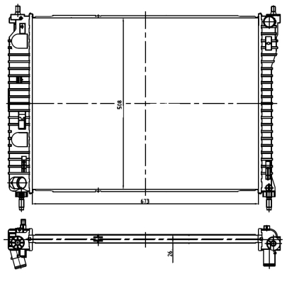 Radiator, racire motor 550013 NRF