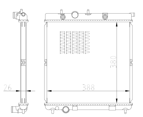 Radiator, racire motor 550016 NRF