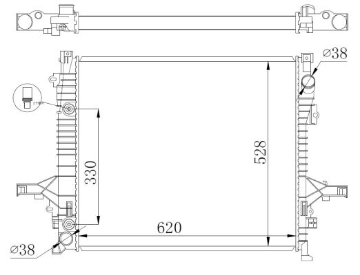 Radiator, racire motor 550019 NRF