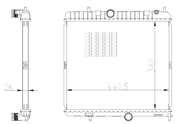 Radiator, racire motor 550021 NRF