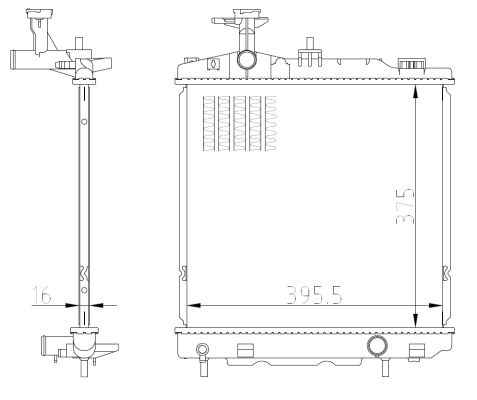 Radiator, racire motor 550022 NRF