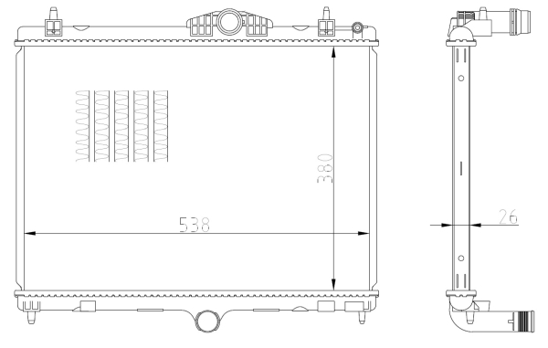 Radiator, racire motor 550027 NRF