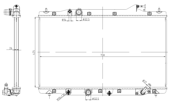 Radiator, racire motor 550040 NRF