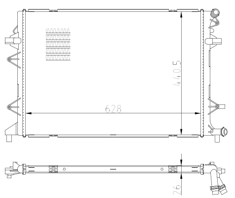 Radiator, racire motor 550089 NRF