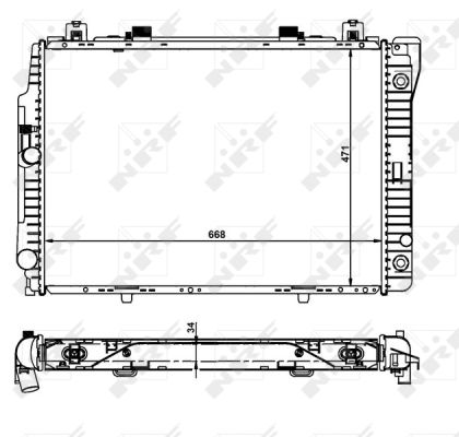 Radiator, racire motor 55315 NRF