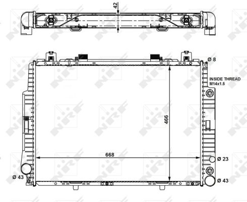 Radiator, racire motor 55320 NRF