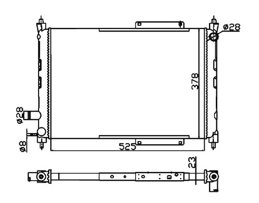 Radiator, racire motor 55326A NRF