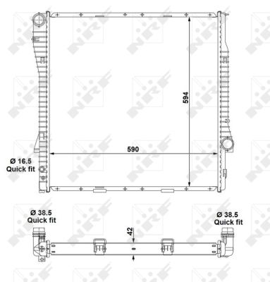 Radiator, racire motor 55328 NRF