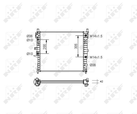 Radiator, racire motor 55336 NRF