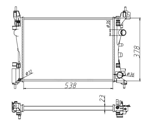 Radiator, racire motor 55341A NRF