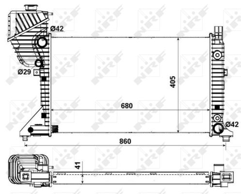 Radiator, racire motor 55349A NRF