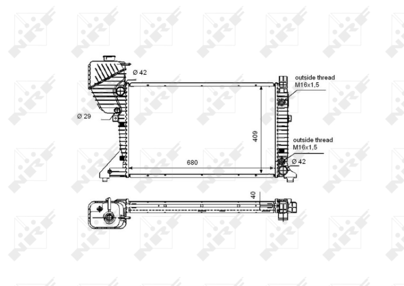 Radiator, racire motor 55349 NRF