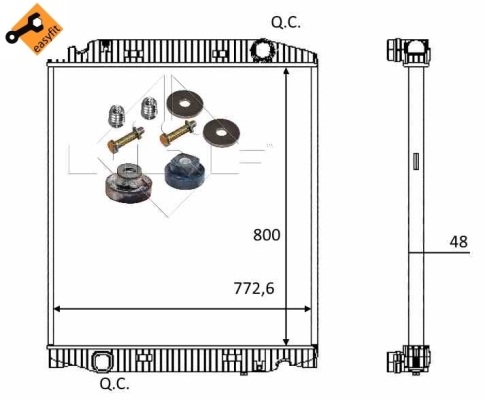 Radiator, racire motor 559567 NRF